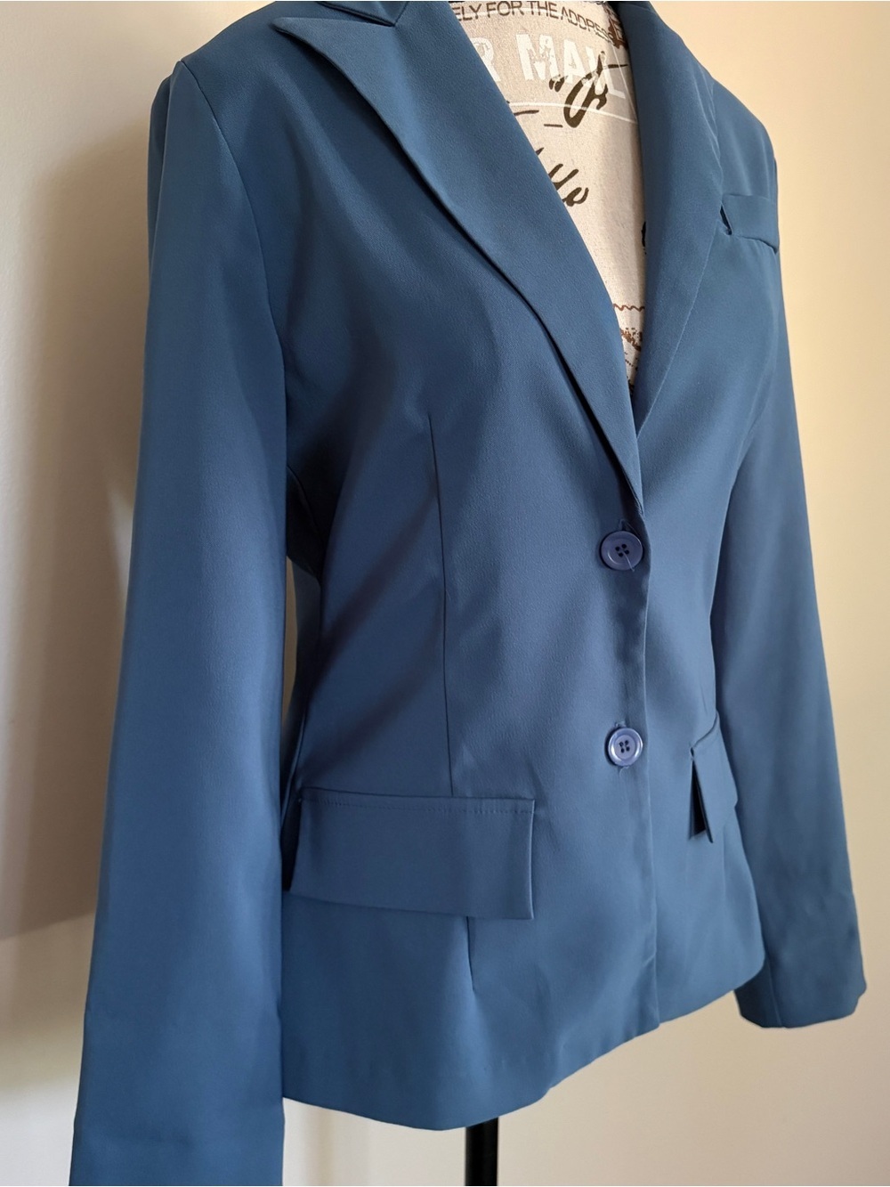 vintage frederick's of hollywood blue blazer jacket | Y2K preppy corporate girl - Picture 2 of 10